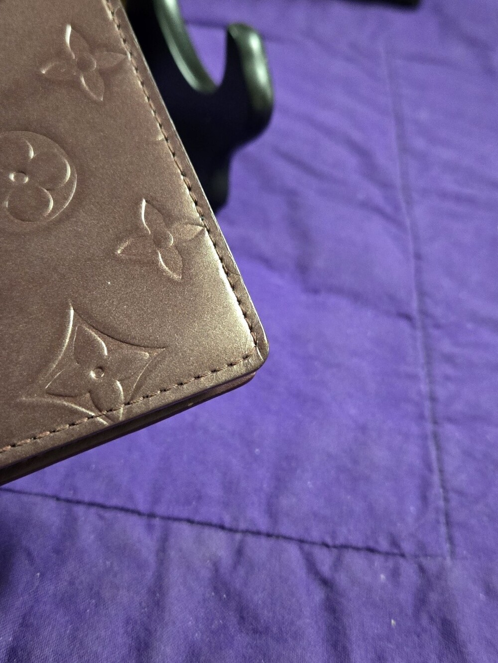 Vintage Louis Vuitton Matte Vernis Burgandy Monogram Agenda PM with COA - Picture 7 of 14